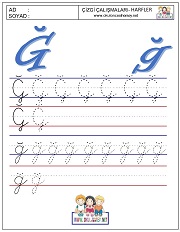 h harfi çizgi çalışması